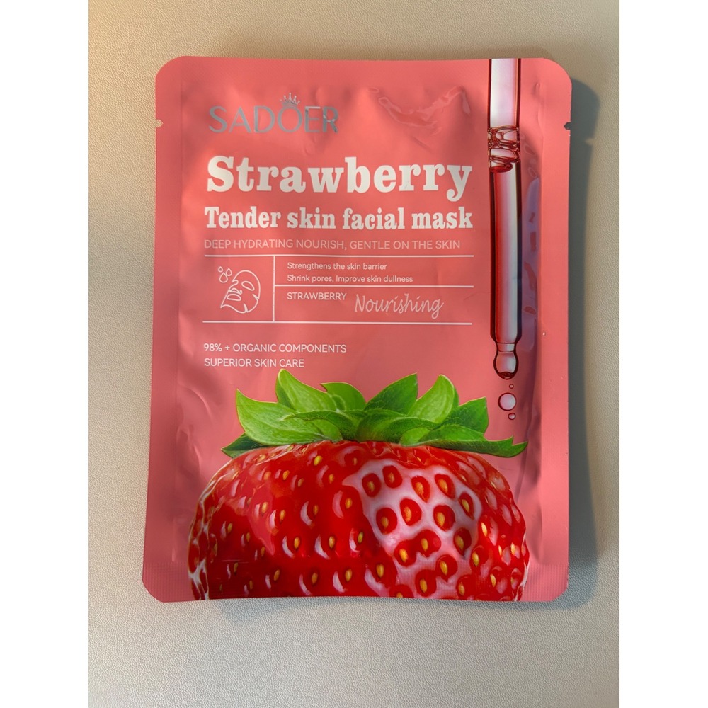 Sadoer Strawberry Tender Skin Facial Mask Deep Hydrating Nourishing 25g SD06271